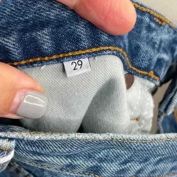 Boyish Medium Wash The Quincy Split Cropped Straight Leg Jean - Picture 8 of 13